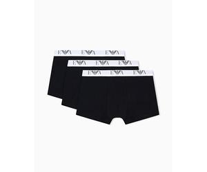 Emporio Armani Man's Bold Monogram - Confezione da 3 Boxer da Uomo, Colore Nero, XL