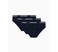Emporio Armani Man's Core Logoband - Confezione da 3 Slip da Uomo, Blu, M, Armani Blue/Armani Blu/Armani Blue, M