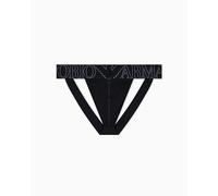 Emporio Armani Megalogo Thong Slip a Tanga, Nero, L Uomo
