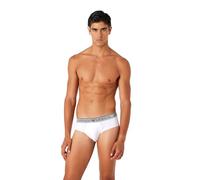 Emporio Armani Men's 2-Pack Endurance Brief Slip Boxer, Black/White, L (Pacco da 2) Uomini