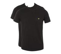 Emporio Armani Men's 2-Pack Pure Cotton Crew Neck T-Shirt, Nero, S (Pacco da 2) Uomo