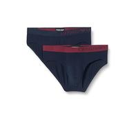 Emporio Armani Men's 2-Pack Soft Touch Bamboo Viscose Brief Slip Boxer, Marine/Marine, M (Pacco da 2) Uomini