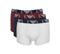 Emporio Armani Men's 3-pack Bold Monogram Boxer, Uomo, White/Marine/Burgundy, L