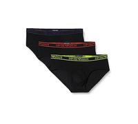 Emporio Armani Men's 3-Pack Core Logoband Brief Slip Boxer, Black/Black/Black, L (Pacco da 3) Uomo