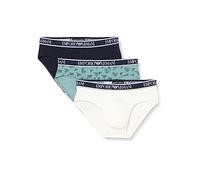 Emporio Armani Men's 3-Pack Core Logoband Brief Slip Boxer, Cream/Print Artic/Marine, L (Pacco da 3) Uomo