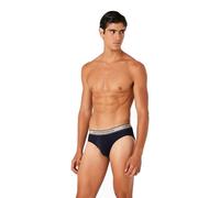 Emporio Armani Men's 3-Pack Core Logoband Brief Slip Boxer, Rope/Print Marine/Marine, M (Pacco da 3) Uomini