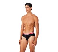 Emporio Armani Men's 3-Pack Core Logoband Brief Slip Boxer, White/Black/Red, XXL (Pacco da 3) Uomo