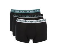 Emporio Armani Men's 3-pack Mixed Waistband Boxer, Uomo, Black/Black/Black, S