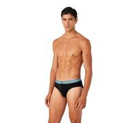 Emporio Armani Men's 3-pack Mixed Waistband Brief, Slip Boxer Uomo, Black/Black/Black, L