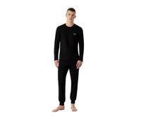 Emporio Armani Men's Megalogo Intimates Set Pajama, Nero, S (Pacco da 2) Uomo