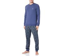 Emporio Armani Men's Pattern Mix Cuffed Pyjama Set Pajama, St.Camou/Indaco, XL (Pacco da 2) Uomo