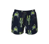 EMPORIO ARMANI Mid Boxer Costume a Pantaloncino, Granchio Stampa Blu, XL Uomo
