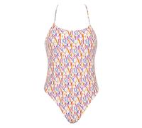 EMPORIO ARMANI One Piece Swimsuit Costume Intero, Bianco/Logo Multicol, L Donna