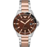 Emporio Armani - Orologio al quarzo con datario e bracciale bicolore - -Accessories -Uomo -Multicolore -ONE SIZE