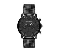 Emporio Armani Orologio al quarzo da uomo con cinturino in acciaio inox AR11264, Nero, Bracciale