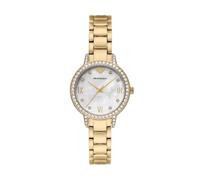 Emporio Armani Orologio Analogico al Quarzo Donna con Cinturino in Acciaio Inossidabile AR11652, Oro e Bianco, 32 mm