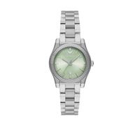 Emporio Armani Orologio Analogico al Quarzo Donna con Cinturino in Acciaio Inossidabile AR11656, Verde e Argento AR11656, 32 mm