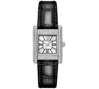 Emporio Armani Orologio Analogico al Quarzo Donna con Cinturino in Pelle AR11660, Nero Piombo, 20 mm