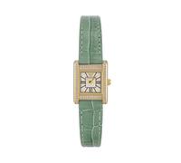 Emporio Armani Orologio Analogico al Quarzo Donna con Cinturino in Pelle AR11661, Verde, 20 mm