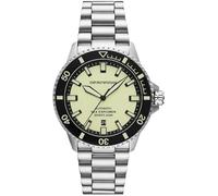 Emporio Armani Orologio Analogico Meccanico a Carica Manuale Uomo con Cinturino in Acciaio Inossidabile AR60083, Verde Chiaro e Argento, 42.5 mm