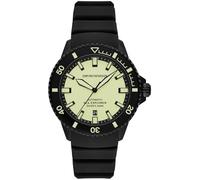 Emporio Armani Orologio Analogico Meccanico a Carica Manuale Uomo con Cinturino in Silicone AR60085, Verde e Nero, 42.5 mm