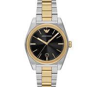 Emporio Armani Orologio per uomo, Movimento al quarzo con data a tre lancette e cassa da 41 mm con cinturino in acciaio o pelle