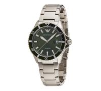 Emporio Armani Orologio analogico verde scuro / argento Uomo Emporio Armani One Size verde scuro / argento