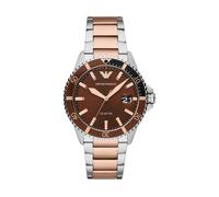 Emporio Armani - Orologio al quarzo con datario e bracciale bicolore - -Accessories -Uomo -Multicolore -ONE SIZE