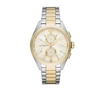 Emporio Armani Orologio Casual AR11605, Tonalità Argento e Oro, 43 mm, Tono argento e tono oro