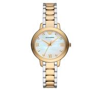 Emporio Armani - Orologio con bracciale bicolore in acciaio inossidabile - -Accessories -Donna -Giallo -ONE SIZE