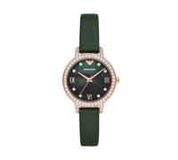 Emporio Armani Orologio da Donna, Movimento a Tre Lancette, Acciaio Inossidabile, Cassa 32 mm e Bracciale in Pelle o Acciaio Inossidabile, Verde