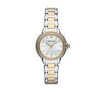 Emporio Armani Orologio da donna, movimento a tre lancette, cassa in acciaio inossidabile riciclato da 32 mm (almeno 50%) e bracciale in acciaio inossidabile riciclato (almeno 50%), AR11524