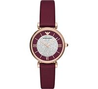 Emporio Armani Orologio Donna, movimento a due lancette, cassa in acciaio 32 mm con cinturino in pelle Pro-Planet, AR11487