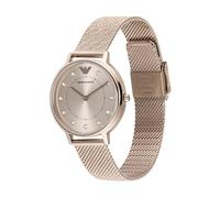 Emporio Armani Orologio Donna, movimento a due lancette, cassa in acciaio inossidabile rosa 32 mm con bracciale in acciaio inossidabile, AR11129