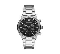 Emporio Armani Orologio Uomo, movimento cronografo al quarzo, cassa in acciaio inossidabile 43 mm con bracciale in acciaio inossidabile, AR11241