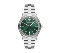 Emporio Armani Orologio per uomo, Movimento al quarzo con data a tre lancette e cassa da 41 mm con cinturino in acciaio o pelle