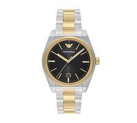 Emporio Armani Orologio per uomo, Movimento al quarzo con data a tre lancette e cassa da 41 mm con cinturino in acciaio o pelle