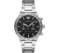 Emporio Armani Orologio Uomo, movimento cronografo al quarzo, cassa in acciaio inossidabile 43 mm con bracciale in acciaio inossidabile, AR11241