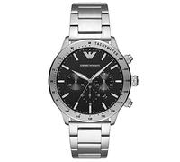 Emporio Armani Orologio Uomo, movimento cronografo al quarzo, cassa in acciaio inossidabile 43 mm con bracciale in acciaio inossidabile, AR11241