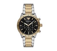 Emporio Armani Orologio Uomo, movimento cronografo, cassa in acciaio inossidabile 43 mm con bracciale in acciaio inossidabile, AR11521