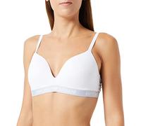 Emporio Armani Padded Triangle Bra Iconic Cotton, Reggiseno Imbottito Donna, Bianco, S