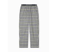 Emporio Armani Pantalone Uomo in Tessuto Tinto in Filo Blu L, Blu, L
