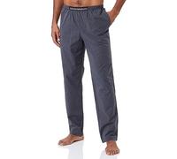 Emporio Armani Pantaloni da Uomo Yarn Dyed Woven Pajama Felpati, Micropattern Nero/Perla