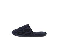 Emporio Armani Pantofola da uomo chiusa in fantasia con logo blu XN868 XJPM17 (Taglia 41)