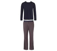 Emporio Armani Pattern Mix Long Pajamas Pajama Set, Marine/Stampa Righe, XL Men's
