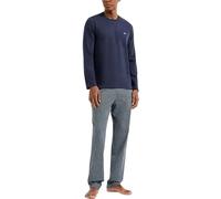 Emporio Armani Pattern Mix Long Pajamas Pajama Set, Marine/Stampa ROMBO, XL Men's