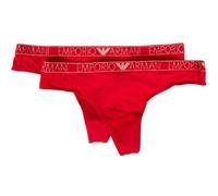 Emporio Armani Perizoma Donna Perizoma 2 Pezzi Elastico a Vista Cotone Elasticizzato Articolo 163333 3F223, 00173 Ruby Red, M