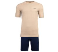 Emporio Armani Pigiama corto beige / nero Uomo - Premium - Biancheria e abbigliamento da mare - Intimo - Pigiami Emporio Armani XXL