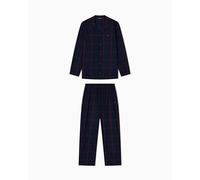 Emporio Armani Pigiama Lungo Uomo Tartan Flanella Blu L, Blu, L