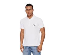 Emporio Armani Polo S/Sleeve Embroidery Logo, Polo Uomo, Bianco (White), L